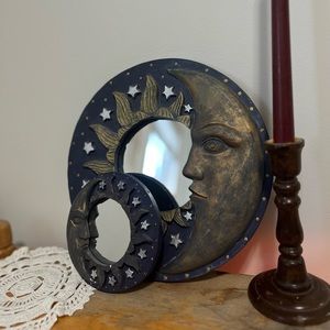 Pair of Vintage 90s Celestial Moon Mirrors🌜🪞✨